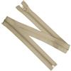 Aerzetix - Set di 5 Cerniere Lampo a Spirale N°5 70cm separabili con cursore - in Metallo Nylon Poliestere - Colore Beige - per Cucito Artigianato creazioni Tessili