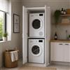 Yellowshop - Mobile a colonna porta lavatrice e asciugatrice con ante PRIME Bianco, Rovere Olmo, Rovere Well (Bianco)