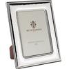 SEC OF FLORENCE 7133/13x18 Cornice Portafoto in Argento Massiccio 925 con Retro in Legno Mogano