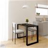 AKKE Tavolo da Pranzo Cucina Antracite 80x35cm