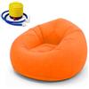 Zinueen Divano gonfiabile e poltrona, pouf gonfiabile, comodo divano pieghevole per soggiorno, campeggio e giardino, gonfiabile e lavabile, poltrona singola per relax e tempo libero (arancione)