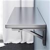 Generic Tavolo pieghevole da parete, 120 x 50 cm, in acciaio inox 304, per uso alimentare, versatile, per soggiorno, balcone, bagno, lavanderia, design salvaspazio