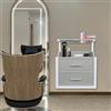 Shiyinge Armadio da salone montato a parete, da salone, da salone, da parete, da parrucchiere, per spa, barbiere, spogliatoi, bagni, ecc. (grigio + argento)