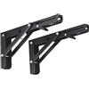 Jolitac Staffe pieghevoli per mensole (25,4 cm, nero)