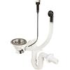 Deante ZXY 9972 - Sifone per lavelli in granito con vasca singola, colore: Grigio