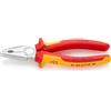 KNIPEX Pinza universale in confezione Self-service cromata isolati con manici rivestiti in materiale bicomponente, collaudati VDE 200 mm, 03 06 200 SB