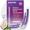 ESMILE 28 Strisce Sbiancanti Denti Professionali Viola - Risultato Immediato Effetto V34 - Sbiancamento Denti Rapido a Casa | Ideali per Macchie da Caffè, Vino, Fumo | Delicate per Denti Sensibili