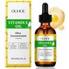 Henjunu Olio di Vitamina E Naturale 60ml, olio di vitamina E naturale al 100% per capelli, viso e corpo - Naturale, Vegano, Idratante e Rigenerante