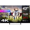 Smart Tech Smart Tech TV QLED 4K UHD 43 109 cm 43QV02V Vidaa TV - 3xHDMI - 2xUSB - Dolby Audio - HDR10