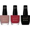 Max Factor Set Smalti Unghie Nailfinity, Smalti a Lunga Tenuta Effetto Gel, 100 The Finale, 215 Standing Ovation, 310 Red Carpet Ready
