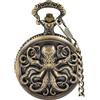 Tiong Van Gogh Starry Night Moon Hollow Cassa Argento Quarzo Numeri Romani Orologio da Tasca Regalo di Natale per Uomini Donne (con Borsa Regalo)