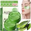 Ycaaeo 120 Pcs Patch Occhi Aloe Vera, Patch Occhiaie Aloe Vera, Collagene mask Occhi, con Maschera per le Labbra, Anti-Occhiaie, Rimuove Borse e Gonfiori, Idrata il Contorno Occh