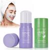 AOOWU Maschera di Melanzane, 2 Pcs Maschera Stick Maschera al Tè Verde Deep Cleansing i Pori, Green Mask Stick Mask Stick per il Controllo Dell'Olio, Pulizia Profonda dei Pori,Esfoliante Rassodante