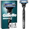 Gillette Mach3 - Rasoio da uomo, 1 rasoio Gillette e 1 lama di ricambio