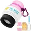 Solar Buddies Bundle da Viaggio Grab & Go, Clip Moschettone e Spazzolino - Singolo Rosa Completo - Applicatore Solare Ricaricabile a Spugna Roll-on per Bambini, Adulti e Famiglie - 100ml
