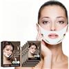 Boxiatil Maschera Linea V Maschera Lifting Facciale Doppio Mento Riduttore V-Chin Lifting Face Mask Maschera Dimagrante Per Il Mento Maschera Viso Lifting V Line Solleva I Contorni, Idrata E Rassoda (5 Pezzi)