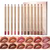 LOPHE Matita Labbra, 12 colori Set di Lip Liner, Penna per Labbra Impermeabile, Cremosa e Liscia, No Transfer, Non Scololorisce e Non Sbava, A Lunga Tenuta, per Contornare le Labbra, Vegan