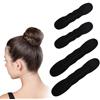 Futuhada Chignon per Ciambella, 4 Chignon Facile per Capelli, Magic Chignon Maker, Ciambella Capelli Twist Chignon di Capelli Creatore, Strumenti per Chignon in Spugna per Capelli (2 Grandi 2 Piccoli) (Nero)