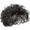 Comebachome Topper per capelli per donne, topper per capelli ricci sintetici da 5,1 pollici con, capelli traspiranti, topper della parrucca naturale per capelli diradellati (nero)