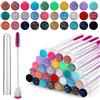 WLLHYF Set di 60 pennelli usa e getta per mascara, 30 rocchetti usa e getta per ciglia, 30 pennelli vuoti per ciglia, per donne e ragazze, kit di extension per ciglia