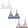 Maiclaice Reggiseno in pizzo da donna senza imbottitura Bralette senza ferretto, M