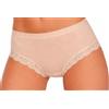 JADEA 6 slip donna cotone e pizzo midi art. 532 (Cipria, 3)