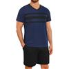 Marvmys Pigiama Uomo Cotone Estate Maniche Corte Set Scollo a V Top e Pantaloncini con Tasca 2 Pezzi