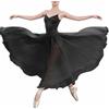 Wuchieal Costume da danza del ventre, da donna, in chiffon, per danza del ventre, per feste, Nero , Taglia unica