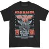 Rock Off officially licensed products Van Halen World Invasion Tour 1980 - Maglietta da Uomo, a Maniche Corte, Colore: Nero L