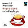 Waitrose Essential Waitrose - Bustine di tè rotonde in miscela originale, 160 per confezione