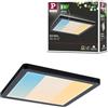 Paulmann 71267-Pannello LED Atria Shine IP44, Rettangolare, 190 x 190 mm, 8 W, 1160 lm, 3000 - 6500 K, Colore: Nero