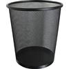 RAM ONLINE Ram® - Pattumiera circolare a rete da 20 l, per ufficio, casa, bagno, cucina, ufficio, stanza, studente, colore: nero