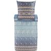 Bassetti Brenta 9325858 - Biancheria da letto + 2 federe in raso di cotone 100% colore grigio perla G1, dimensioni: 200 x 200 + 2 K 80 x 80 cm