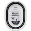 5 five simply smart 5five - Cesto de Ropa plegable de 21 l - 2 asas - Cesto retráctil - Gran capacidad - Gris y Blanco