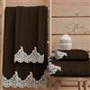 PETTI Artigiani Italiani - Asciugamani Bagno in 100% Spugna di Cotone, Set Asciugamani 1+1, 2 Pezzi 1 Asciugamano Viso e 1 Asciugamano Mani, Marrone