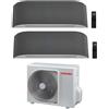 TOSHIBA HAORI WIFI R32 CONDIZIONATORE DUAL SPLIT INVERTER 9000+9000 BTU RAS-2M18G3AVG-E A+++