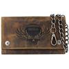Greenburry Vintage RFID Leder Bikerbörse mit Kette Geldbörse Geldbeutel Biker Wallet BV-1820S-25-Skull