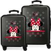 Disney My Pretty Bow - Set di valigie, colore: nero, 55/68 cm, rigida ABS, chiusura a combinazione laterale, 104 l, 2,66 kg, 4 ruote doppie