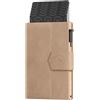 ProWallet Plus - Portacarte - 8 carte, banconote e monete - Portacarte con cerniera - RFID - Piccolo porta carte di credito - Portafoglio elegante (Beige)