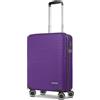 Franky Dallas 3.0 - Trolley rigido con 4 ruote, Viola, Koffer S 55 cm, Valigia con ruote doppie e lucchetto TSA
