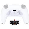 eXtremeRate Trasforma Rise in Rise4-Tasti Posteriori K1 K2 K3 K4&Scheda PCB Ricambio per ps5 Controller Rise&Rise4 Remap Kit(Non Remap Kit Completo)-Bianco Solido