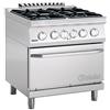 Bartscher Cucina con 4 fuochi e Forno elettrico GN2/1 80X70X85 - Bartscher 2852251W