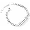 Collana dream Bracciale in Acciaio inossidabile Personalizzato con Incisione - Piastrina ID con Nome/Frase/ - Regalo per Uomo e Donna, Coppia, Amicizia, Anniversario