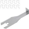 Penitue Strumento Smontaggio Maniglia Finestrino con 10 Clip Ritenuta, Strumento Smontaggio Manovella Maniglia Finestrino Kit Riparazione Interni Auto Metallo per Maggior Porta Auto (Argento)
