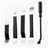 Xzenuo Set di Strumenti di smontaggio per Auto, Cunei in Metallo per Finiture + Strumento di Leva, Kit di Riparazione per la rimozione di Pannelli della Porta e Rivestimenti (5, Nero)