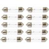 ShuoHui 10 x lampadine alogene C5W SV8,5 31mm/36mm/39mm/41mm/44mm, 5 W 24 V per illuminazione della targa, dell'interno e del vano bagagli dell'auto (41MM)