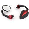 Vamhhx Specchietti Manubrio Moto Per R1 YZF Per R6 Per CBR600RR Nero Rosso Moto Sportbike 7/8 Specchietti Manubrio Specchietti Moto Manubrio