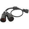 Haofy Adattatore Diagnostico OBD2, Adattatore Cavo Diagnosi 14 Pin 9 Pin 4576114 Gomma ABS Alta flessibilità per ET3 OBD2 3177485