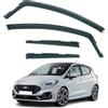 AirFlux Set di 4 deflettori d'aria compatibili con modelli FORD FIESTA 5 porte Hatchback 2018 2019 2020 2021 2022 2023