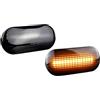 Fbxmjoa Freccia luci spiegelblinker Laterale Per Ford Per Focus MK2 C-Max Fiesta Fusion Galaxy 2004-2007 14805294 7E0949117 Indicatore Direzione Laterale Dinamico LED(Dynamic Smoked)